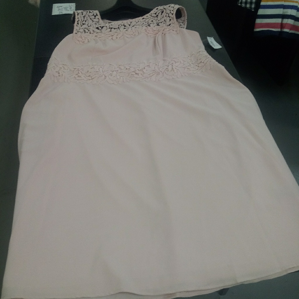Lace accent dress